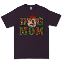 Plum Christmas English Bulldog Mom Premium Tee - RanaPortraitStore