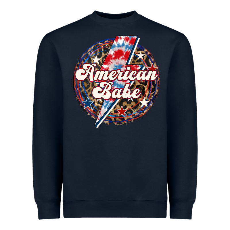 Western American Babe Patriotic Heavyweight Sweatshirt by LillyAllenDesigns | Teevron