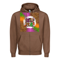 Chestnut halloween cow mama Zipper Hoodie - LillyAllenDesigns