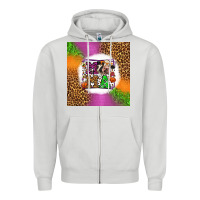 Dove Grey halloween cow mama Zipper Hoodie - LillyAllenDesigns