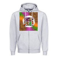 Heather Grey halloween cow mama Zipper Hoodie - LillyAllenDesigns