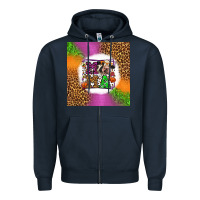 Navy halloween cow mama Zipper Hoodie - LillyAllenDesigns