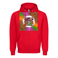 Red halloween cow mama Zipper Hoodie - LillyAllenDesigns
