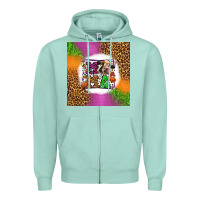 Seafoam halloween cow mama Zipper Hoodie - LillyAllenDesigns