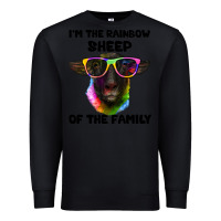 Black i'm the rainbow sheep of the family suffolk sheep Premium Sweatshirt - Artiststas
