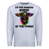 Heather Grey i'm the rainbow sheep of the family suffolk sheep Premium Sweatshirt - Artiststas