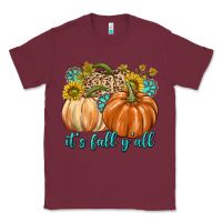 Burgundy It's Fall Y'all Classic Tee - texasbilliewilder