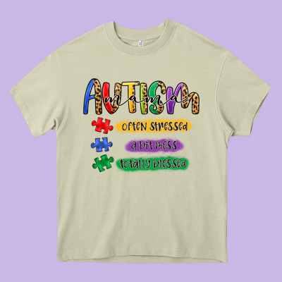 Autism Mama Heavy Core Tee Designed By Artiststas