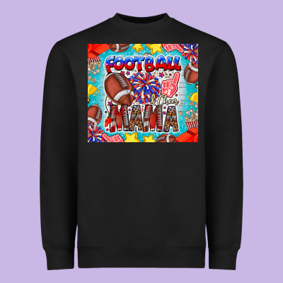 Football Mama Heavyweight Sweatshirt Designed By Cowhidedigitalart