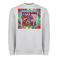 Heather Grey Football Mama Heavyweight Sweatshirt - CowhideDigitalArt