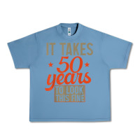 Pebble Blue 50 years old 50th birthday gifts for men and women Urban Heavy Tee - minhPixels