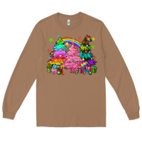 Toasted Coconut pride christmas trees Long Sleeve Tee - HowdyJamesFarm