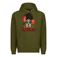 Army Green chingona latina bun mama Premium Hoodie - BundleAndBundleShop