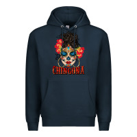 Navy chingona latina bun mama Premium Hoodie - BundleAndBundleShop