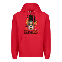 Red chingona latina bun mama Premium Hoodie - BundleAndBundleShop