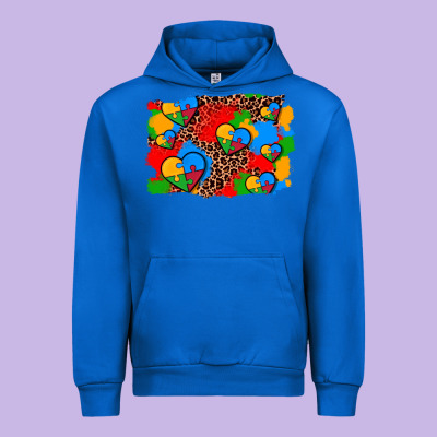 Autism Heart Background Urban Hoodie Designed By Adodesignshop