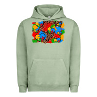 Pigment Oil Green autism heart background Urban Hoodie - AdoDesignShop