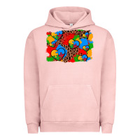 Pigment Salmon autism heart background Urban Hoodie - AdoDesignShop