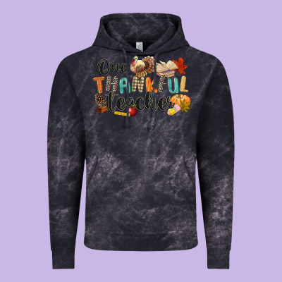 One Thankful Teacher Vintage Hoodie Designed By Cowgirlartshop