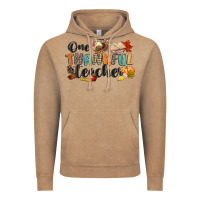 Vintage Coffee one thankful teacher Vintage Hoodie - CowGirlArtShop