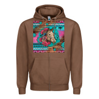 Chestnut floral horse Zipper Hoodie - LillyAllenDesigns