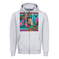 Heather Grey floral horse Zipper Hoodie - LillyAllenDesigns