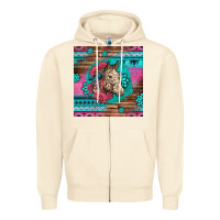 Sandshell floral horse Zipper Hoodie - LillyAllenDesigns