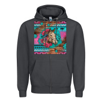Smoke floral horse Zipper Hoodie - LillyAllenDesigns