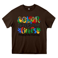 Chocolate Brown color outside the lines Heavy Core Tee - Artiststas