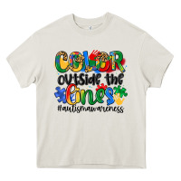 Cream color outside the lines Heavy Core Tee - Artiststas
