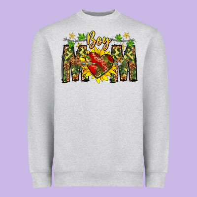 Boy Mom Heavyweight Sweatshirt Designed By Cowhidedigitalart