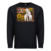 Black gats baby gots sunflowers wooden serape leopard Premium Sweatshirt - Artiststas
