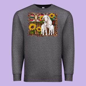 Gats Baby Gots Sunflowers Wooden Serape Leopard Premium Sweatshirt Designed By Artiststas