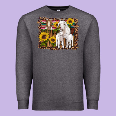 Gats Baby Gots Sunflowers Wooden Serape Leopard Premium Sweatshirt Designed By Artiststas