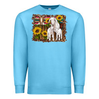 Ocean Blue gats baby gots sunflowers wooden serape leopard Premium Sweatshirt - Artiststas