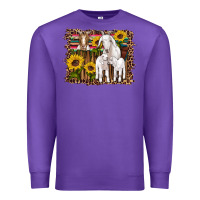 Purple gats baby gots sunflowers wooden serape leopard Premium Sweatshirt - Artiststas