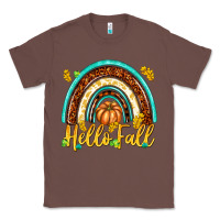 Chestnut Hello Fall with Rainbow Classic Tee - texasbilliewilder