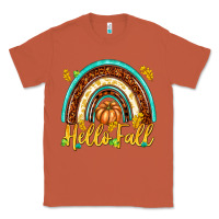 Copper Hello Fall with Rainbow Classic Tee - texasbilliewilder