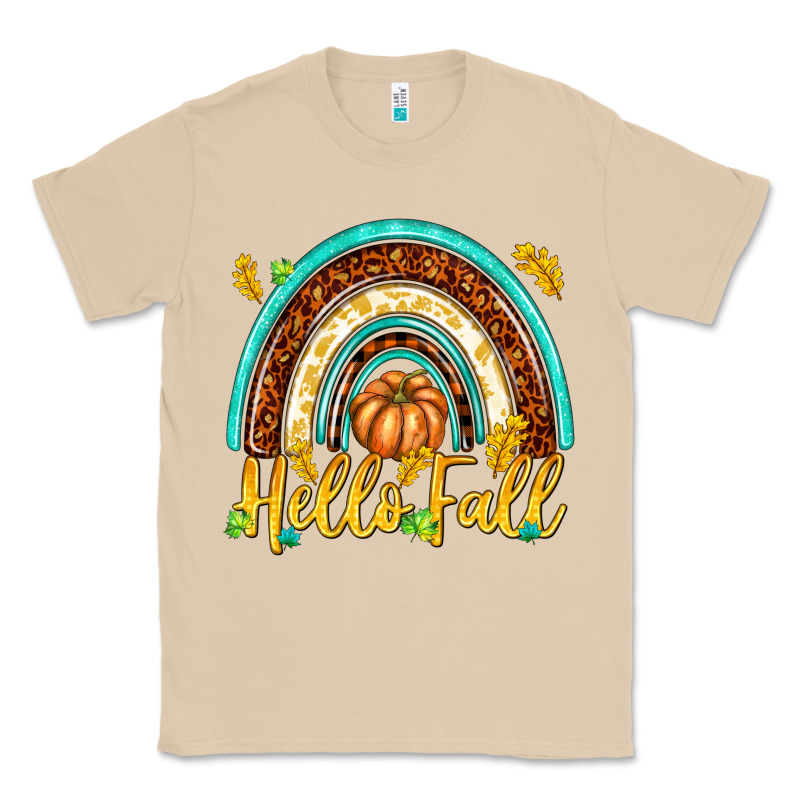 Hello Fall With Rainbow Classic Tee by texasbilliewilder | Teevron