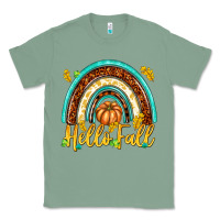 Sage Hello Fall with Rainbow Classic Tee - texasbilliewilder