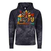 Cloud Black happy thanksgiving Vintage Hoodie - CowGirlArtShop