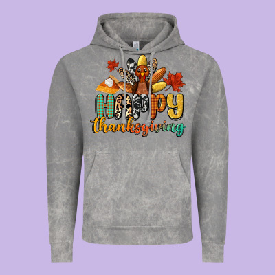 Happy Thanksgiving Vintage Hoodie Designed By Cowgirlartshop