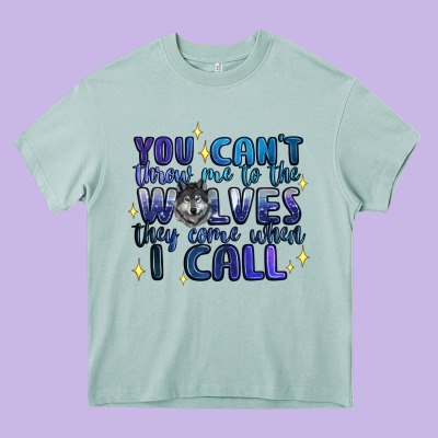 You Cant Throw Me To The Wolves They Come When I C Heavy Core Tee Designed By Artiststas