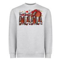 Heather Grey football mama Heavyweight Sweatshirt - CowhideDigitalArt