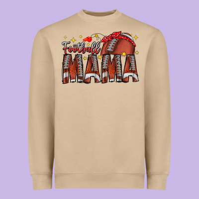 Football Mama Heavyweight Sweatshirt Designed By Cowhidedigitalart