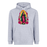 Heather Grey our lady of guadalupe Heavyweight Hoodie - Artiststas