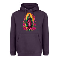 Plum our lady of guadalupe Heavyweight Hoodie - Artiststas
