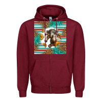 Burgundy western mustang horse Zipper Hoodie - LillyAllenDesigns