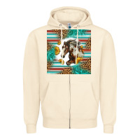 Sandshell western mustang horse Zipper Hoodie - LillyAllenDesigns
