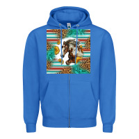 True Royal western mustang horse Zipper Hoodie - LillyAllenDesigns